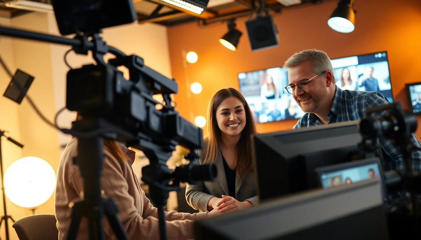 Engaged team at a Video Production Company Phoenix studio demonstrating creativity and collaboration.