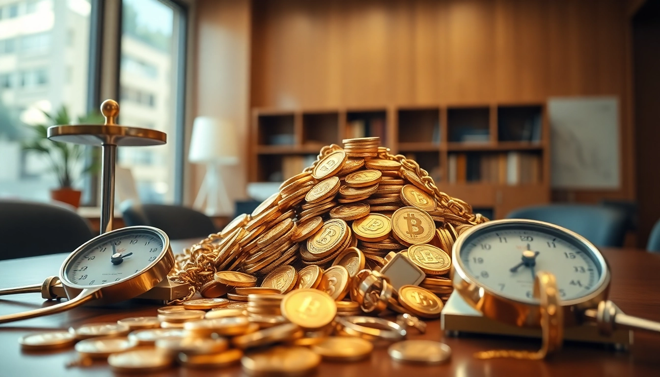 Valuta oro e gioielli nel settore compro oro con attrezzature precise.