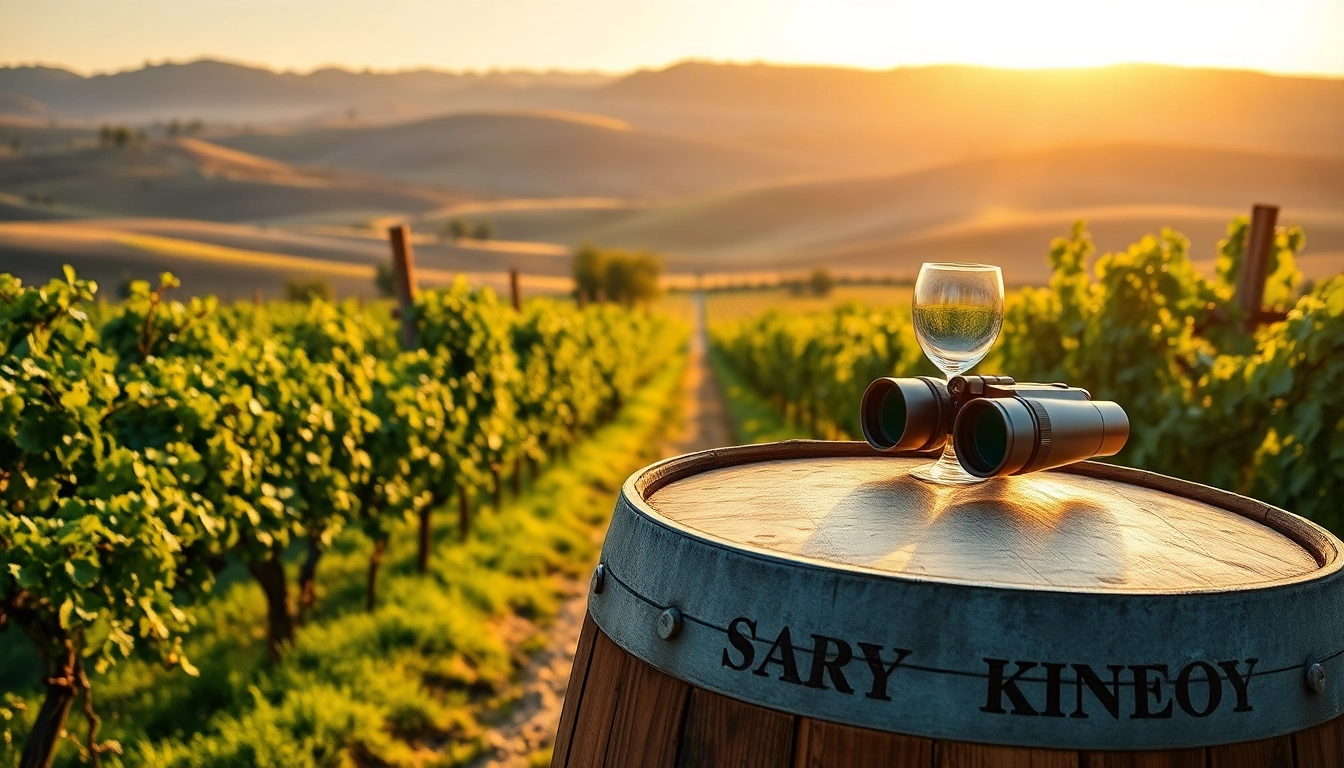 Sample Clarksburg wineries with rustic wine barrels and rolling vineyard hills.