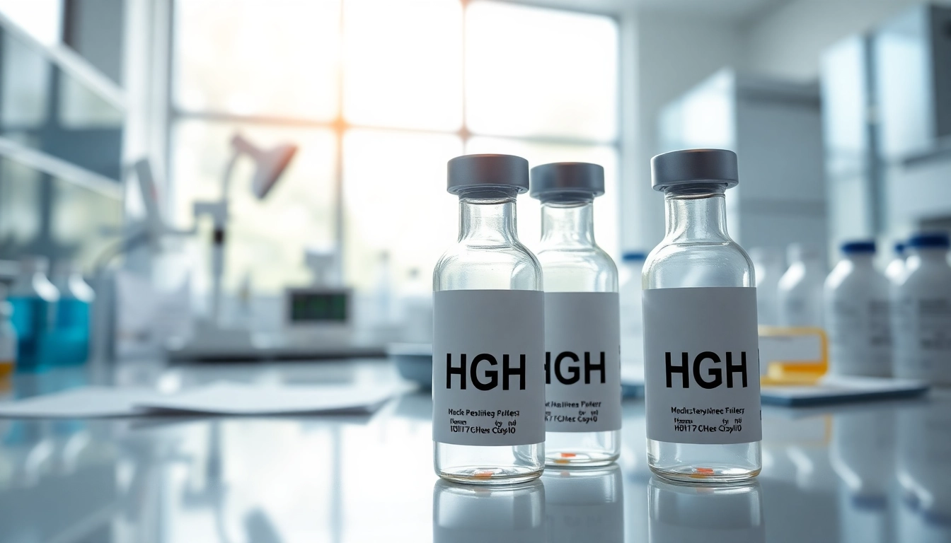 View of HGH FOR SALE in a professional healthcare setting with clinical laboratory elements.