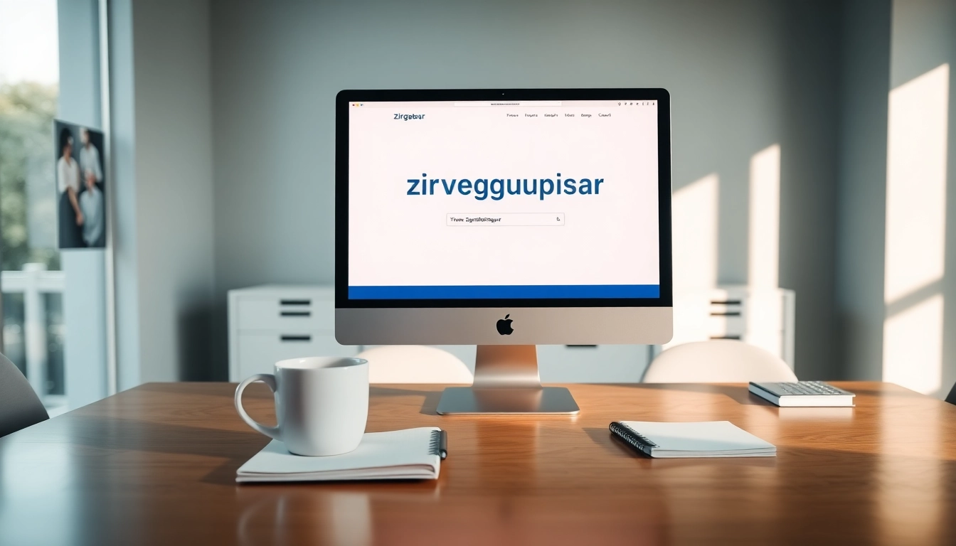 zirvegrupbilgisayarın masaüstü bilgisayarda yer aldığı profesyonel bir çalışma alanı.