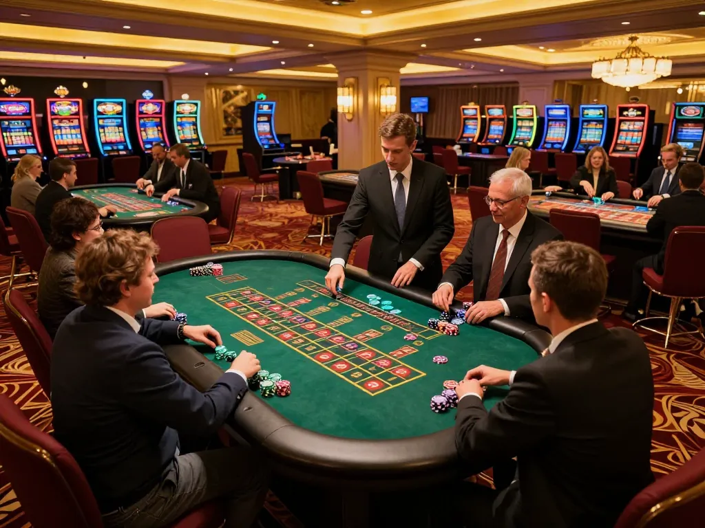 Players enjoying thrilling roulette games at 678vip's luxurious casino.
