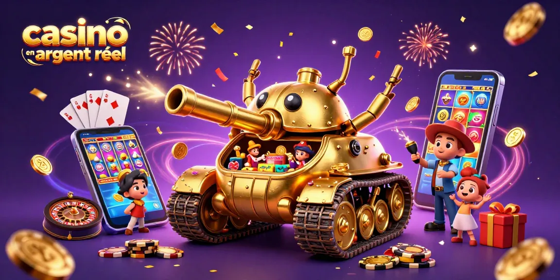 Profitez du plaisir du casino en ligne argent réel dans une illustration 3D colorée remplie d'énergie