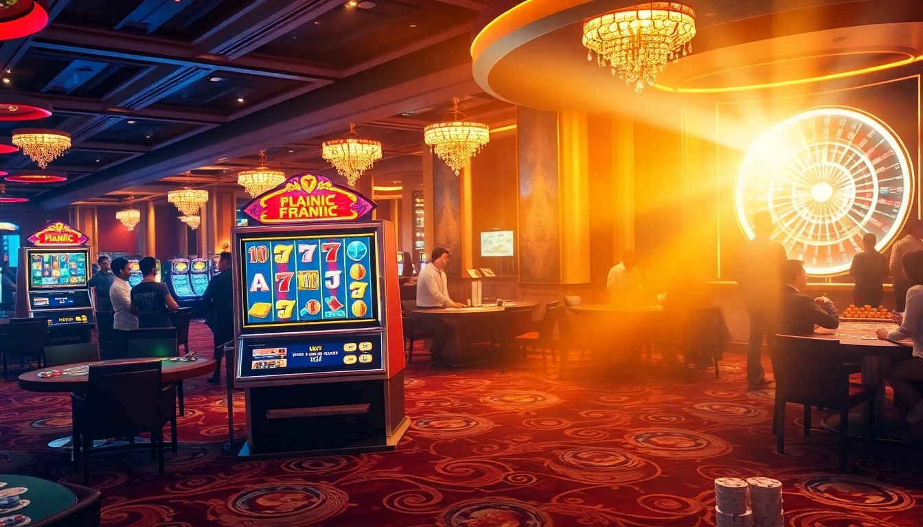 Engaging players with a vibrant pragmatic slot machine amid a luxurious casino atmosphere.