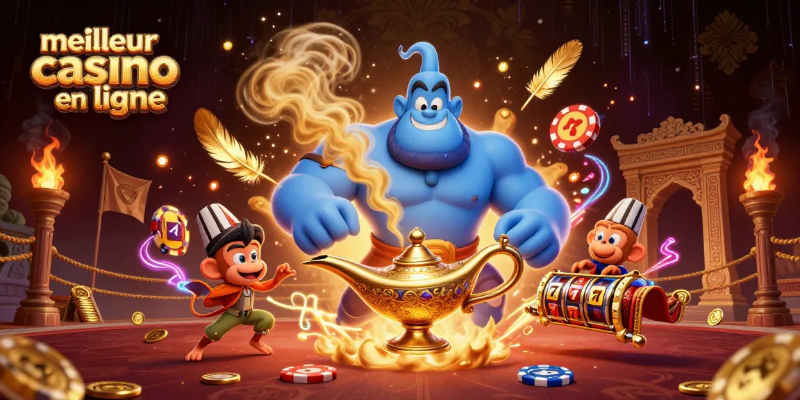 Rejoignez le meilleur casino en ligne avec un génie, un singe et des jetons de poker en vol