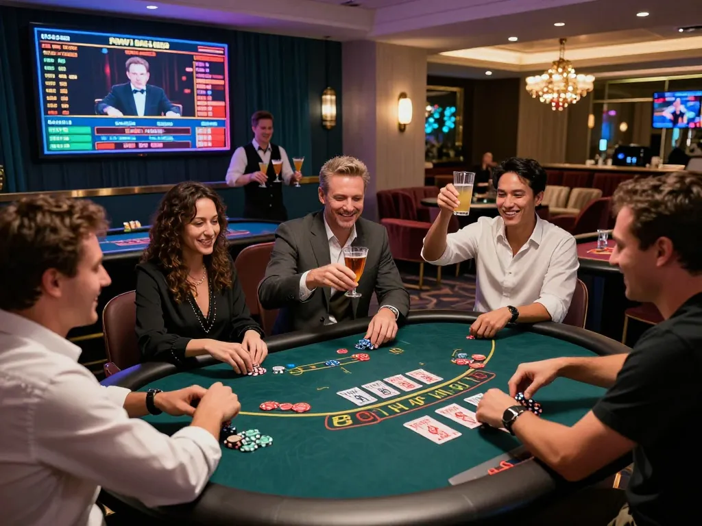 Live casino gaming scene at https://bong99.pro/ showcasing players engaged in thrilling card games with vibrant atmosphere.