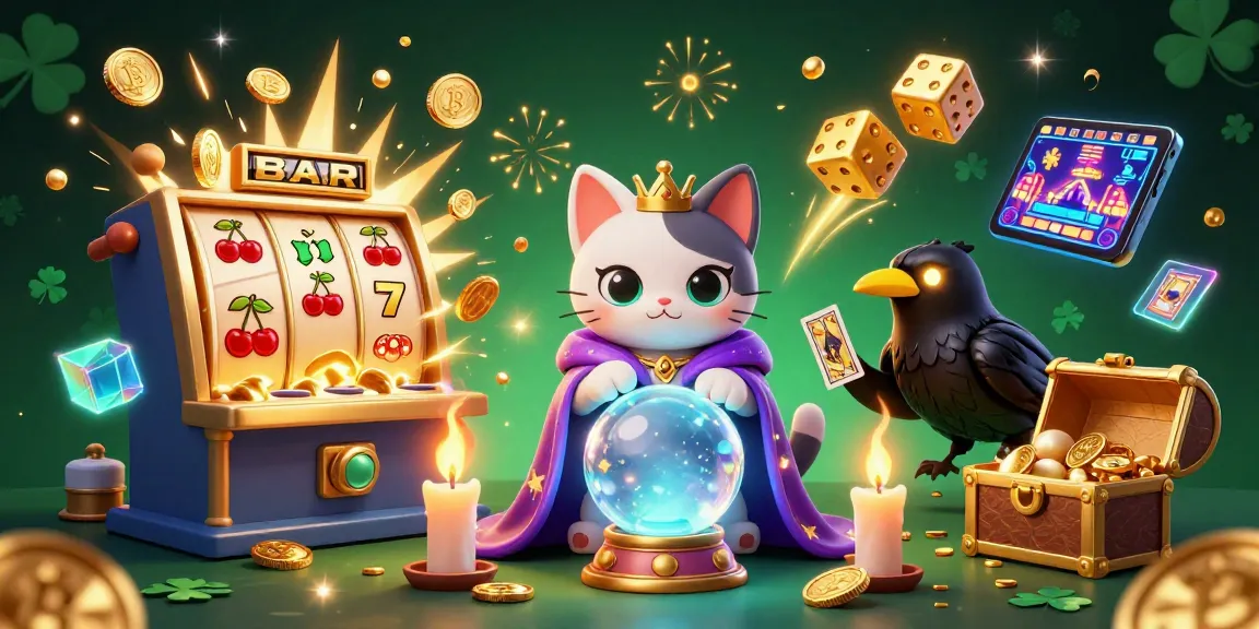 Venez jouer au crypto casino avec cette illustration captivante mettant en avant des éléments de jeu et de chance.
