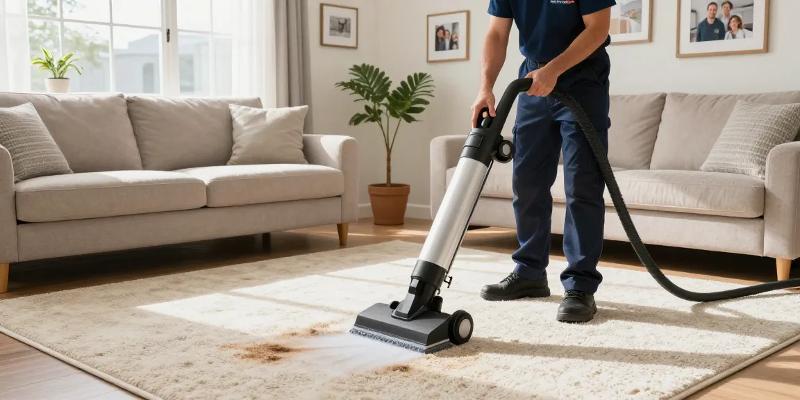 Carpet cleaning near me service performed by a professional in Strongsville, OH, showcasing effective deep cleaning techniques and a welcoming home.