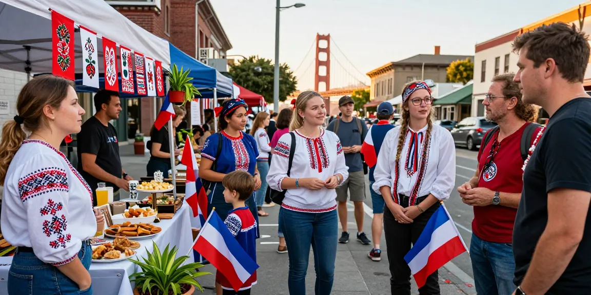 Connecting Polish community in San Francisco at https://www.sfpol.com/ outdoor festival, sharing culture and traditions.