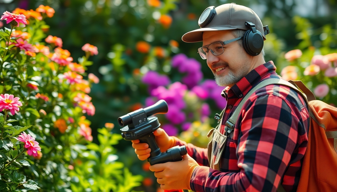 Implementing year round insect protection in a vibrant garden with blooming flowers.