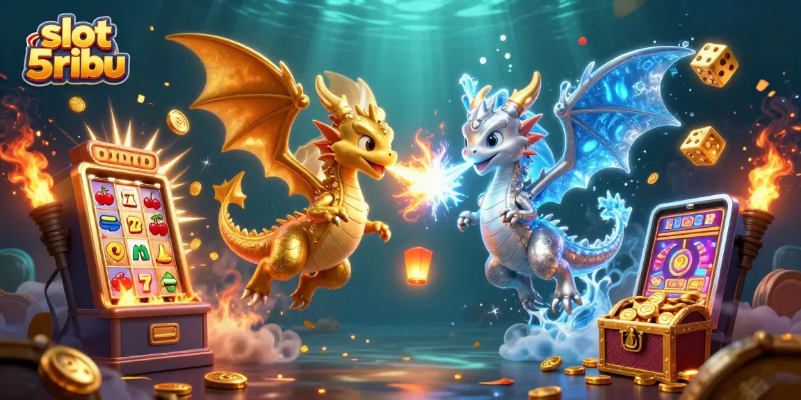 Experience thrilling gameplay with slot depo 5 ribu, featuring vibrant dragons, and dynamic slot elements.