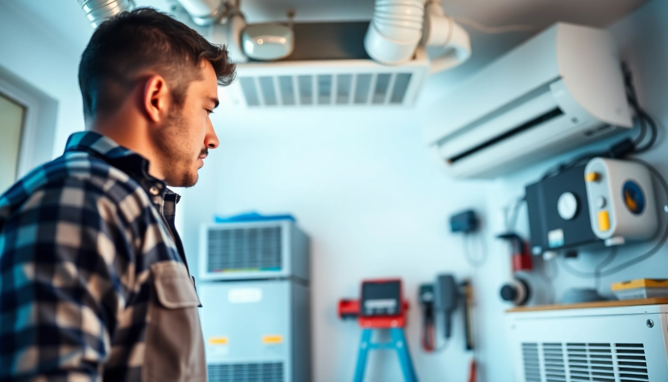 Expert technician maintaining heating system as an Alberta HVAC dealer showcases quality service.