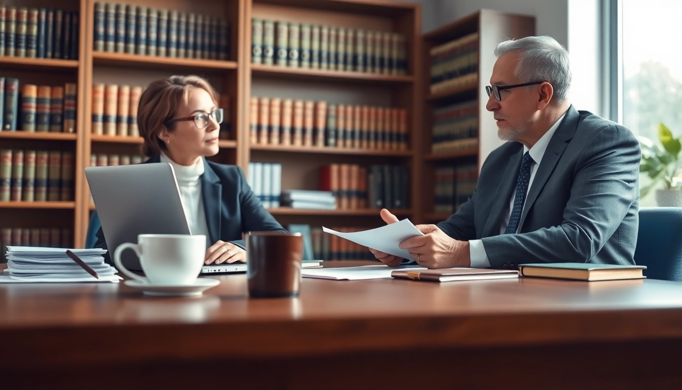 Consultation with a Modesto Accident Lawyer in a professional office setting.
