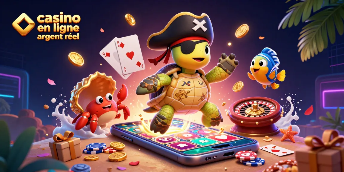 Profitez de jeux captivants avec le casino en ligne argent réel, mettant en scène des personnages colorés au centre d'un monde de trésors.