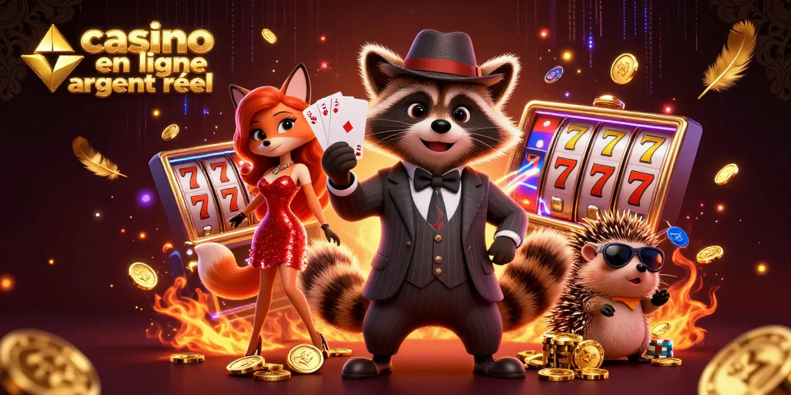 Profitez d'une expérience immersive au casino en ligne argent réel avec des personnages de jeux et des éléments colorés.