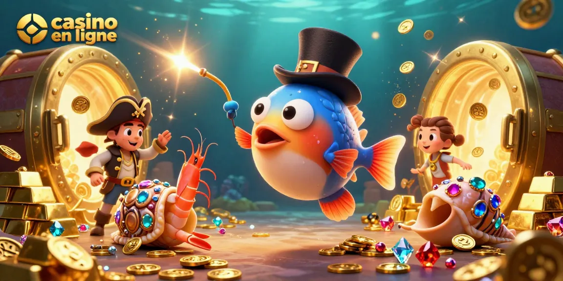Jouer au casino en ligne avec l'anguille, crevette et escargot en quête d'or et de trésors sous-marins.
