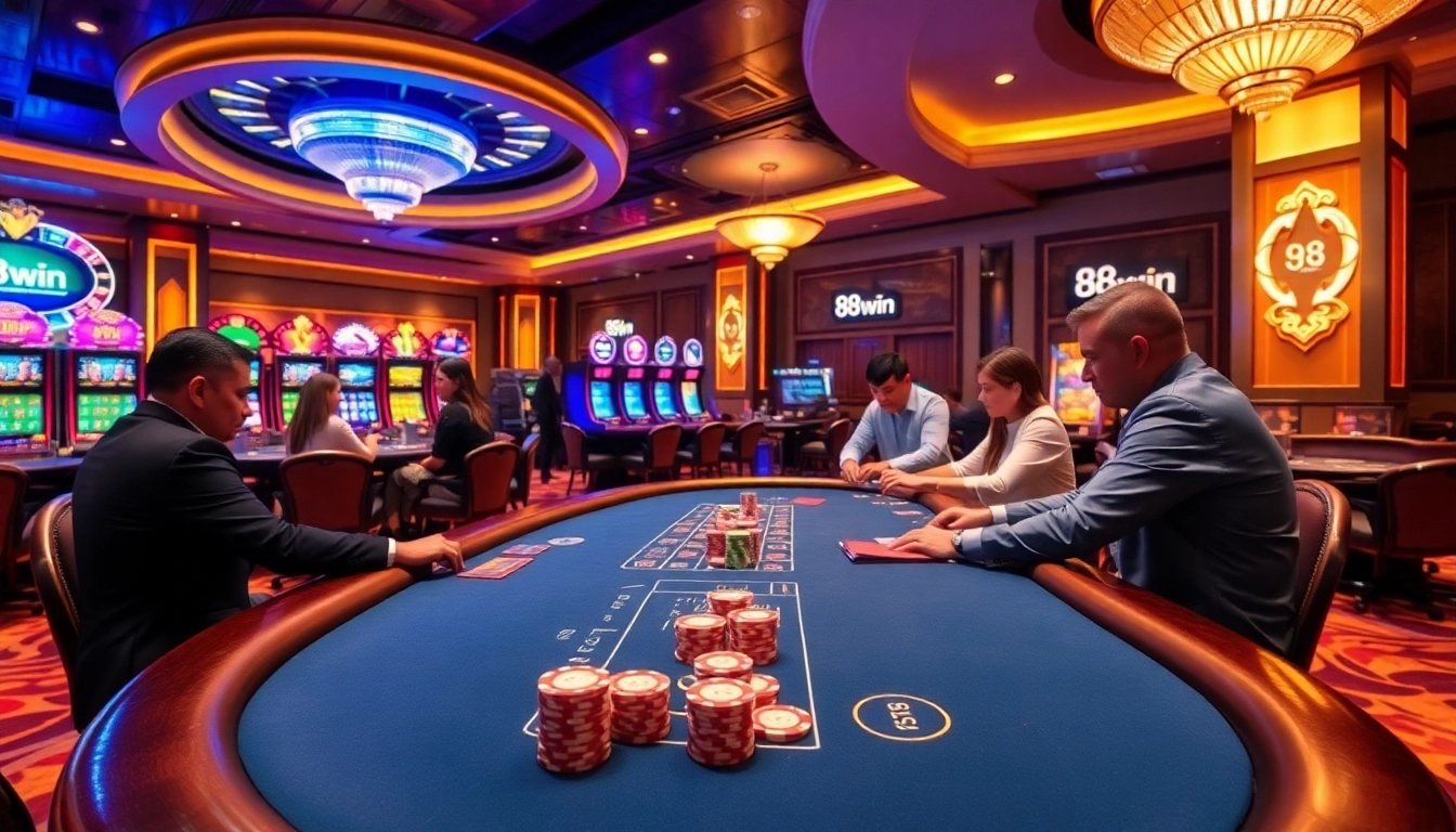 Engage in thrilling casino action at 98win's elegant gaming tables and vibrant slots.