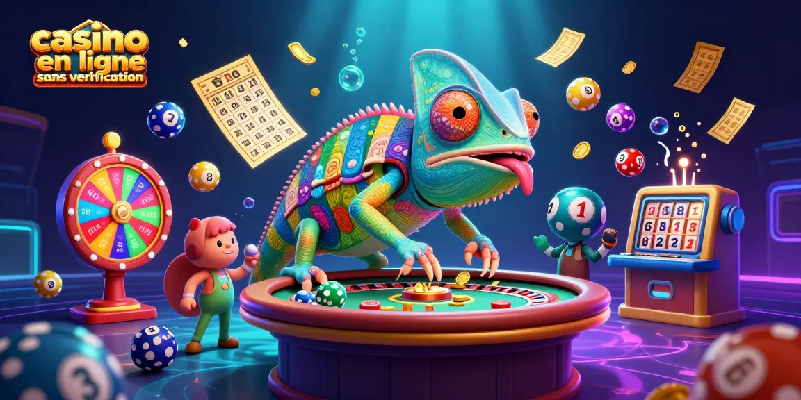 Profitez d'une expérience de jeu dans un casino en ligne sans vérification avec un caméléon animé, des jeux dynamiques et des gains rapides.