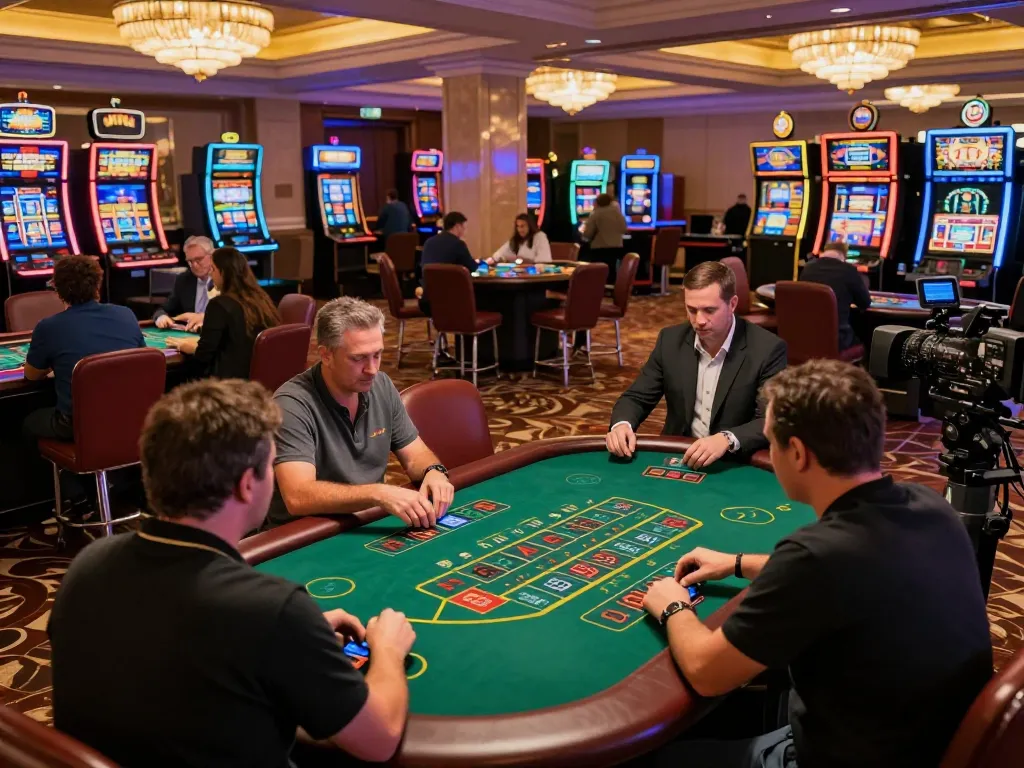 Players engaging in blackjack table strategy at the casino while exploring options for giường bệnh nhân.
