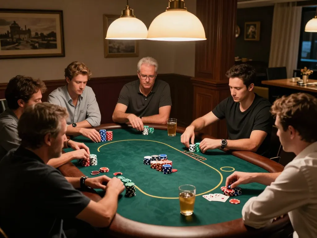 Go8 poker strategies unfolding as players engage in intense Texas Hold'em action.