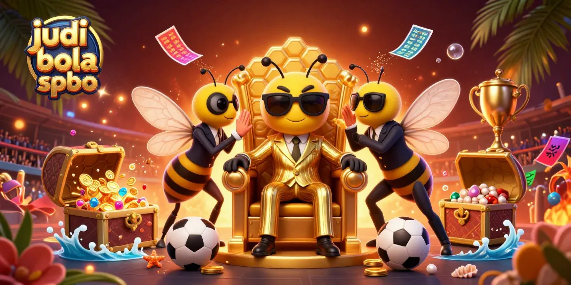 Engage in judi bola spbo with thrilling betting action showcased in vibrant illustration