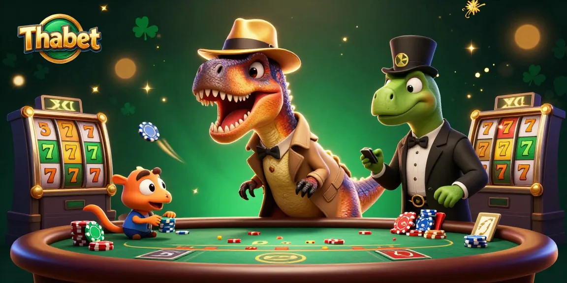 Experience Thabet's vibrant casino atmosphere with a sneaky card counter and his companions at a blackjack table.