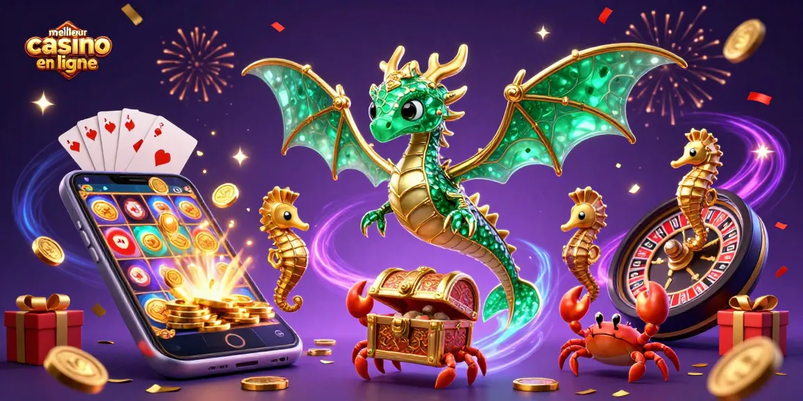 Jouer en toute légèreté au meilleur casino en ligne avec un dragon de mer et des trésors