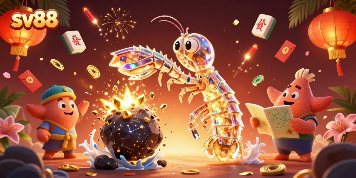 Win big with sv88 in a vibrant, dynamic casino-themed illustration showcasing gaming excitement and energy.