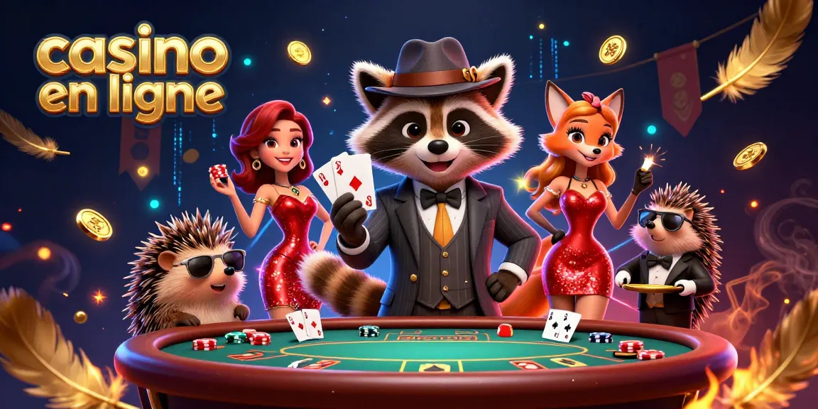 Jouer au casino en ligne avec une mise en avant sur un raton laveur et une renarde dans un cadre enchanteur