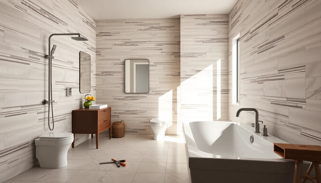 Engaging image of bathroom contractors near me showcasing high-end materials and craftsmanship.