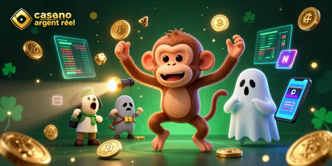 Jouer au casino en ligne argent réel avec une scène d'illustration animée et des objets d'or magiques