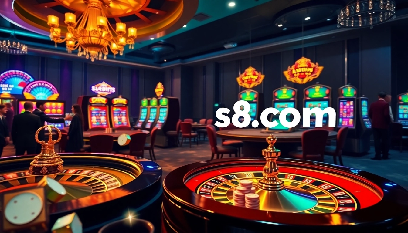 Experience high-stakes excitement at s8.com with vibrant casino gaming, including roulette, poker, and slot machines.