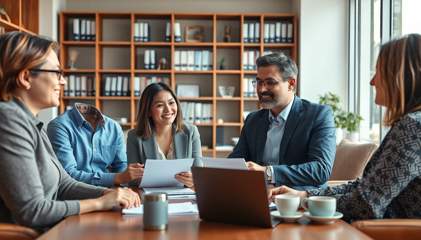 Discussing Family Law Financial Agreements in a modern office with a professional attorney.