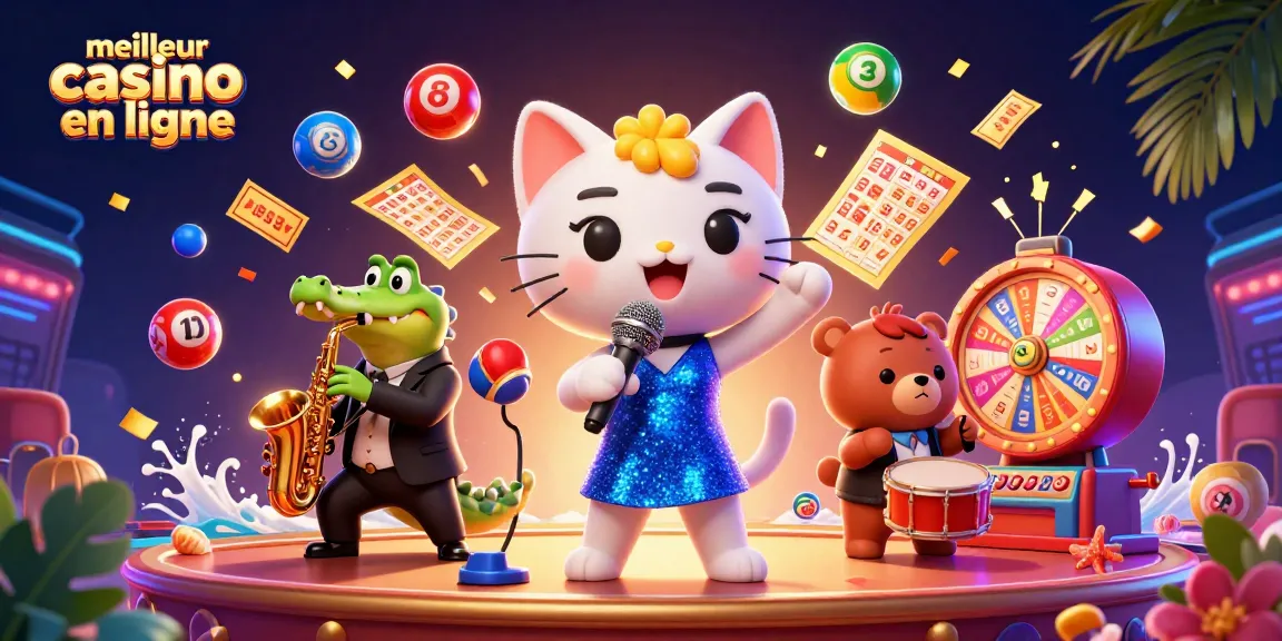 Découvrez le meilleur casino en ligne avec des personnages animés et des éléments de jeu colorés.