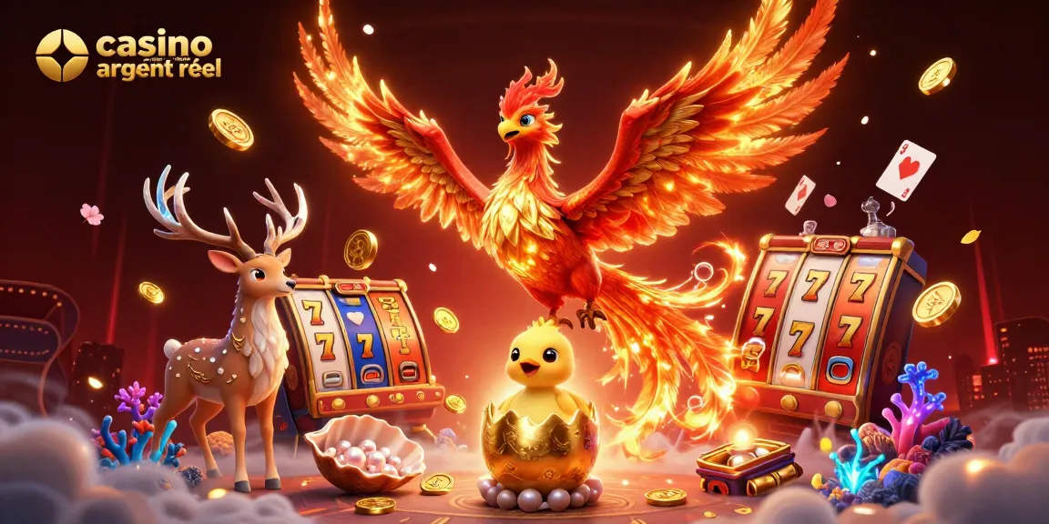 Virement en casino en ligne argent réel avec une scène illustrant le phoenix et des éléments de jeu captivants