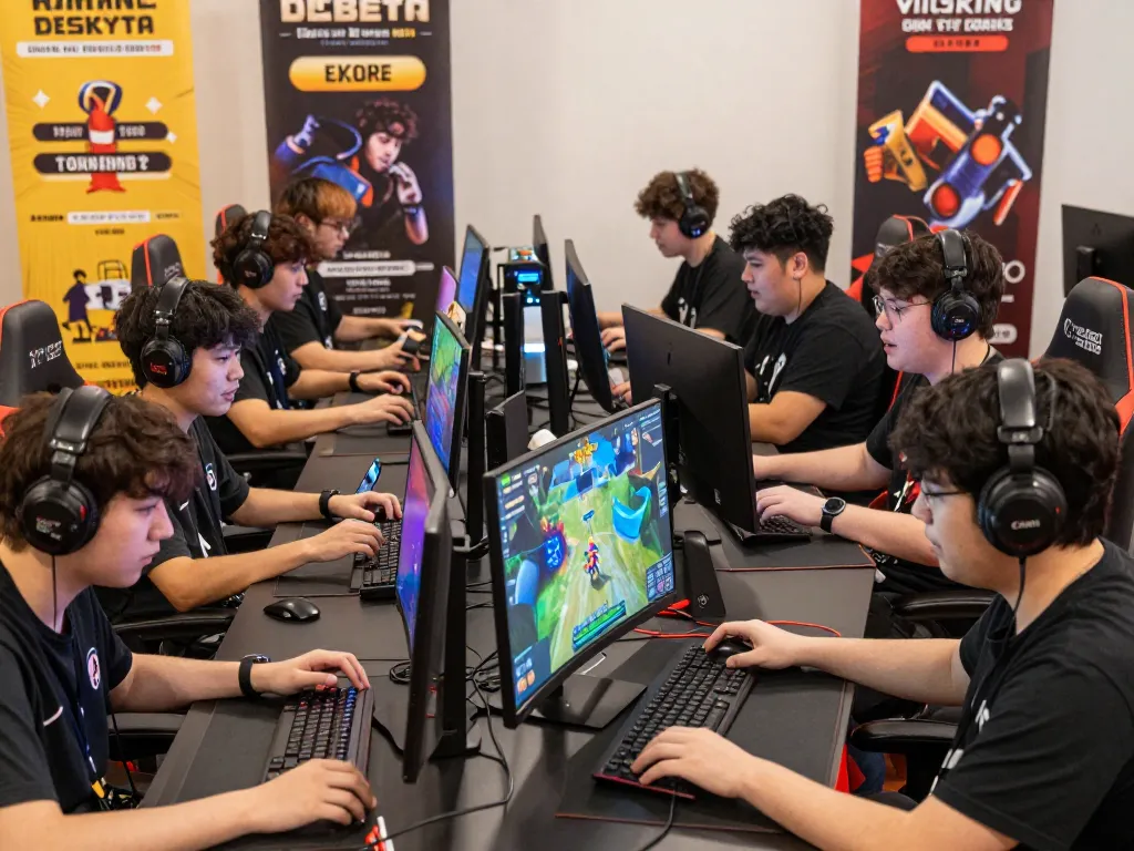 Players enjoying go88 online games on various devices, showcasing vibrant graphics and competitive atmosphere.