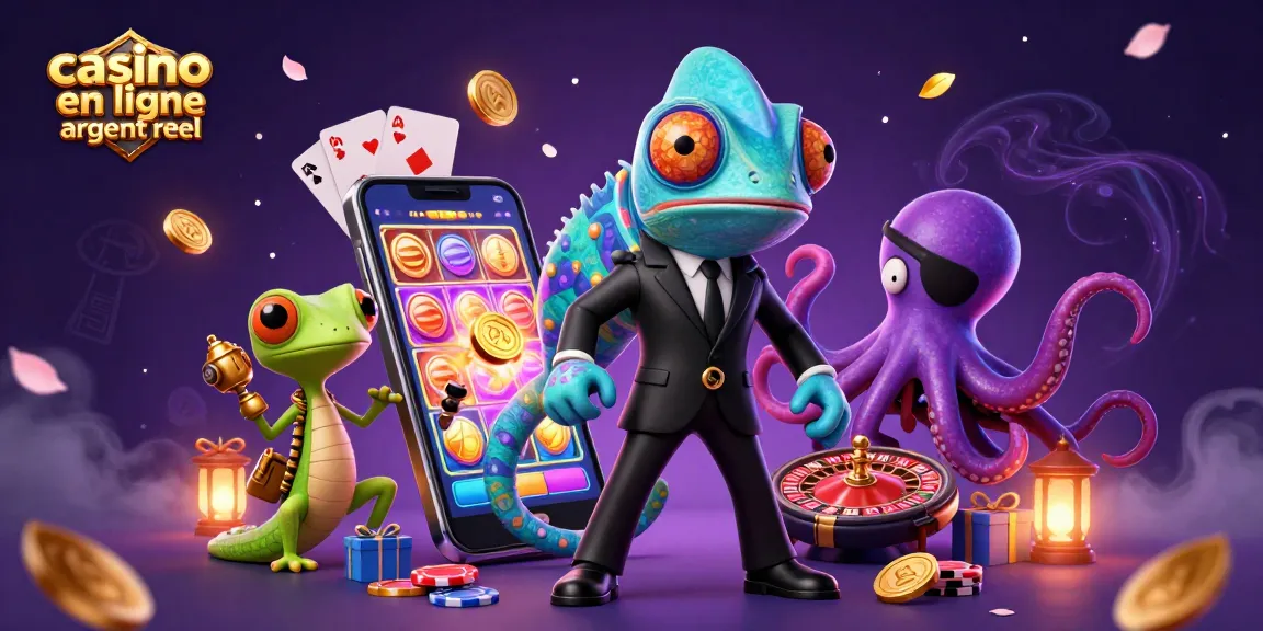 Jouez sur le casino en ligne argent réel avec des personnages captivants entourés de jeux et de gains !