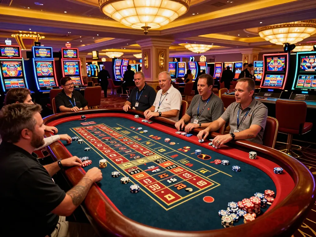Players engaging at a thrilling roulette table showcasing CM88 casino gaming ambiance