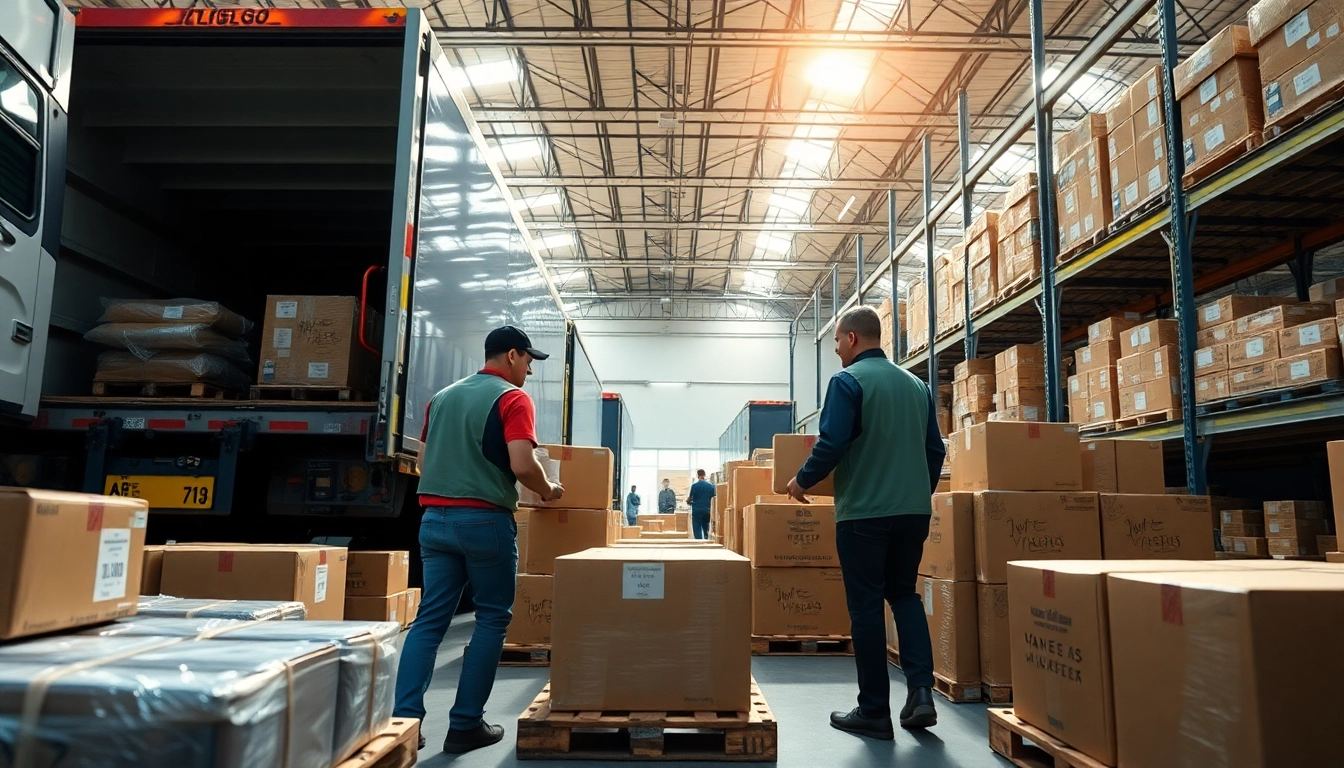 Streamlined 3PL logistics operations showcasing teamwork in a modern warehouse environment.