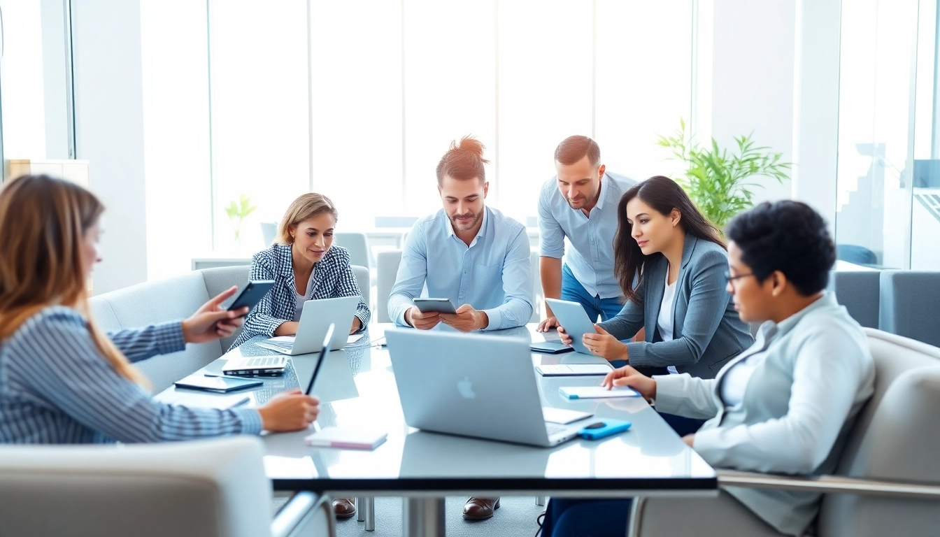 Hire remote salespeople in a collaborative workspace demonstrating teamwork and innovation.