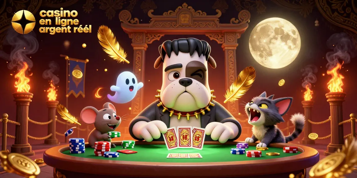 Jouer au casino en ligne argent réel avec un bouledogue Frankenstein en direct.