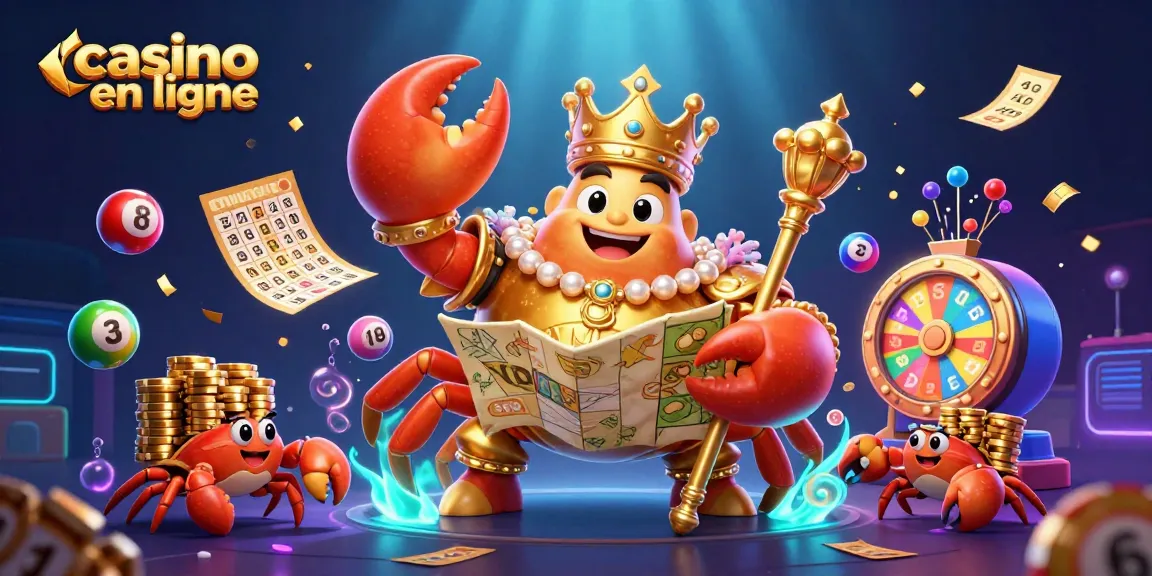 Pariez avec assurance dans un casino en ligne, où le roi des crabes dévoile des trésors et des jeux !