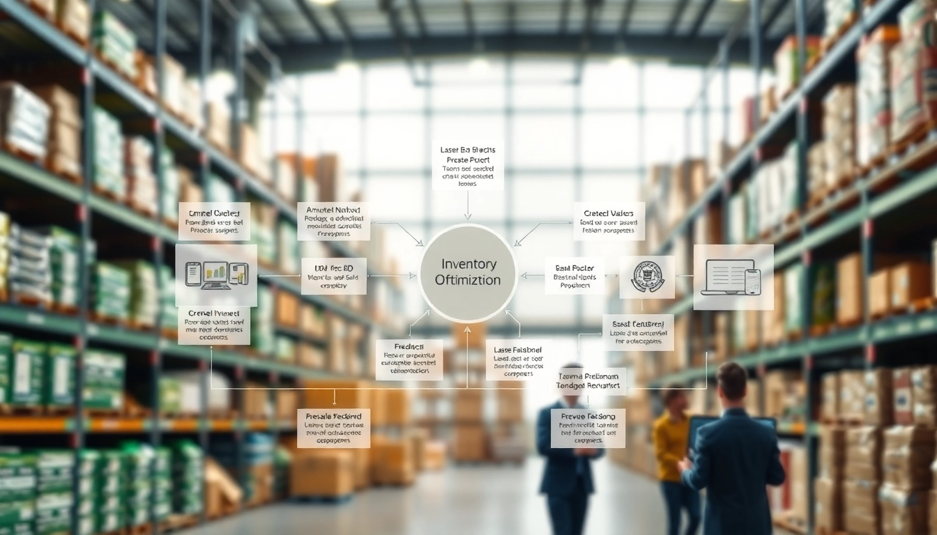 Visual representation of multi-echelon inventory optimization strategies in a modern manufacturing setting.