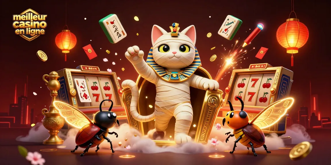 Explorez le meilleur casino en ligne avec un chat momie égyptien et une ambiance de jeu fascinante.