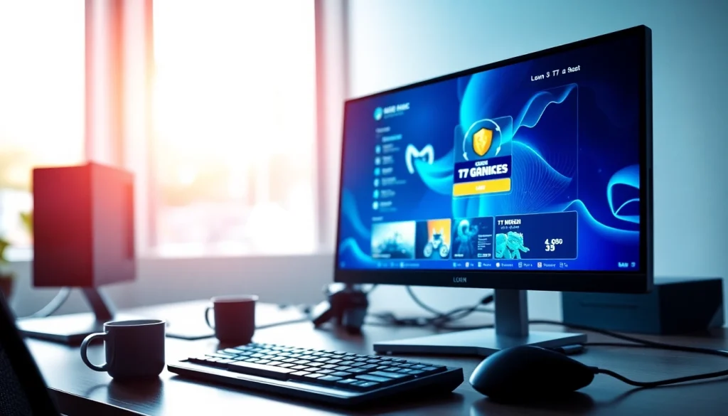 Masuk ke jentoto login dengan antarmuka modern dan aksesoris permainan yang menarik.