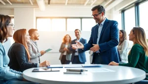 Engaging business discussion at https://valuesfirst.com showcasing teamwork and innovation.