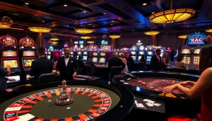 KJC AC captures the thrill of roulette as players place thrilling bets under dazzling lights.