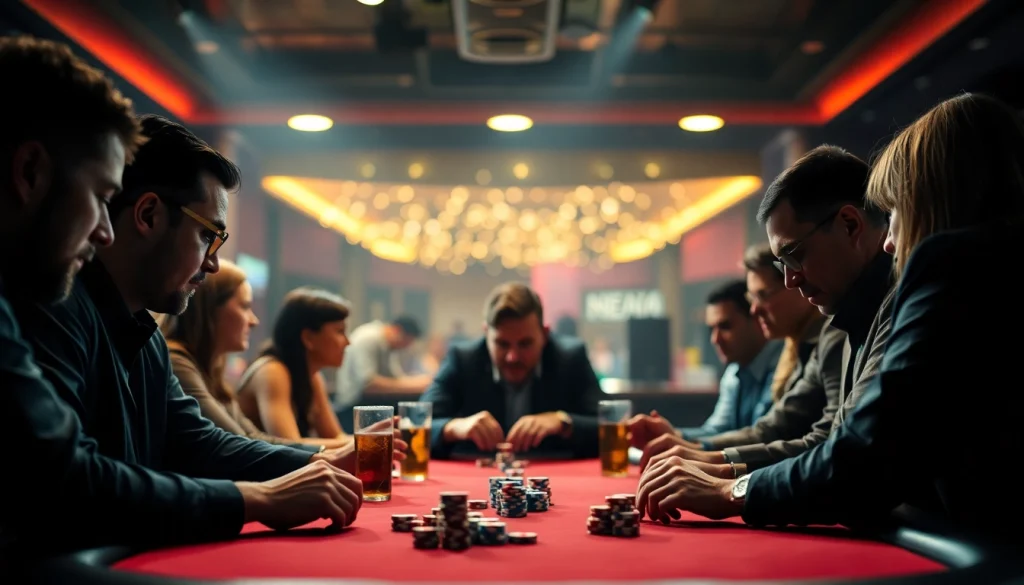 Permainan Domino88 poker game dengan pemain bersinar penuh semangat dan suasana ceria.