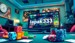 Permainan lapak303 game dengan elemen menarik seperti dadu dan chip poker yang memikat perhatian.
