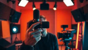 MV 88 microphone showcased in a creative studio setting for professional recording.